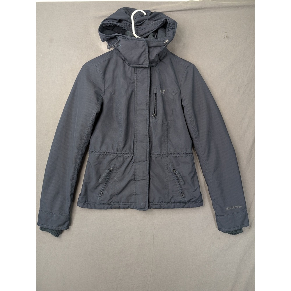 Abercrombie All-Season Weather Warrior Jacket Hooded Gray XS 6098